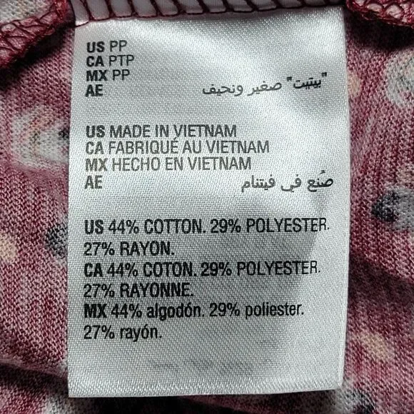 Style & Co Long Sleeve Peasant Top Sz XSP - Picture 10 of 12